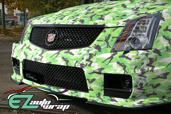 Camouflage Morning Wood Green Vinyl Wrap