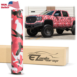 Camouflage Morning Wood Red Vinyl Wrap