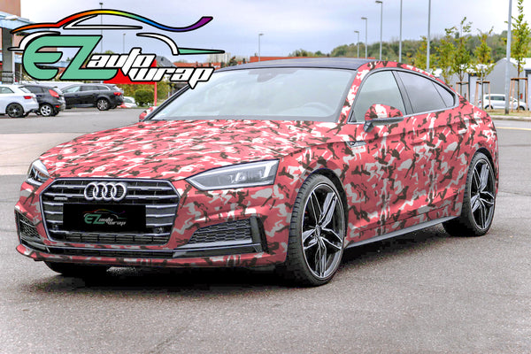 Camouflage Morning Wood Red Vinyl Wrap