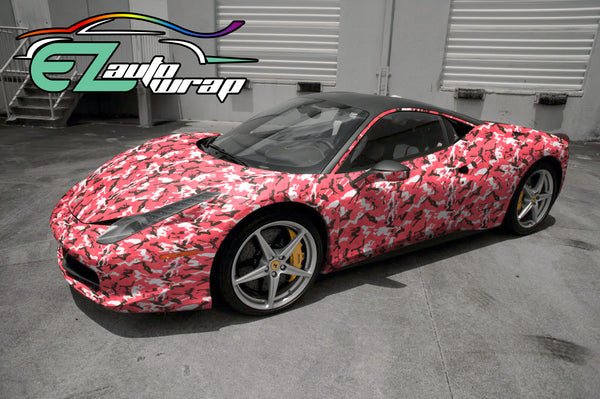 Camouflage Morning Wood Red Vinyl Wrap