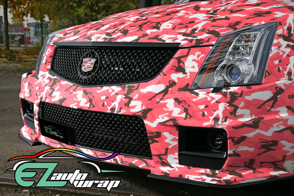 Camouflage Morning Wood Red Vinyl Wrap