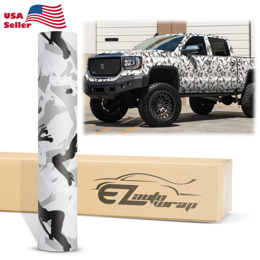 Free Tool Kit EZAUTOWRAP Yellow Morning Wood Camouflage Viny Wrap Sticker Decal Car Motorcycle Air Release Bubble Free Self Adhesive Peel And Stick- 60\"X480\" (5FT X 40FT