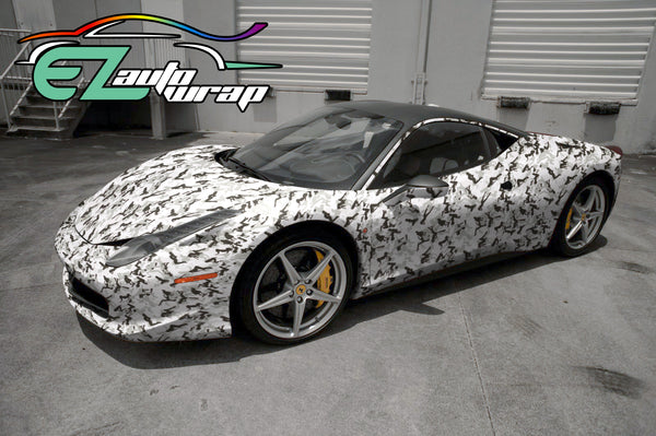 Camouflage Morning Wood White Vinyl Wrap