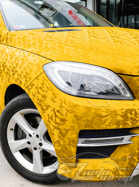 Shadow Gloss Golden Yellow Camouflage Vinyl Wrap