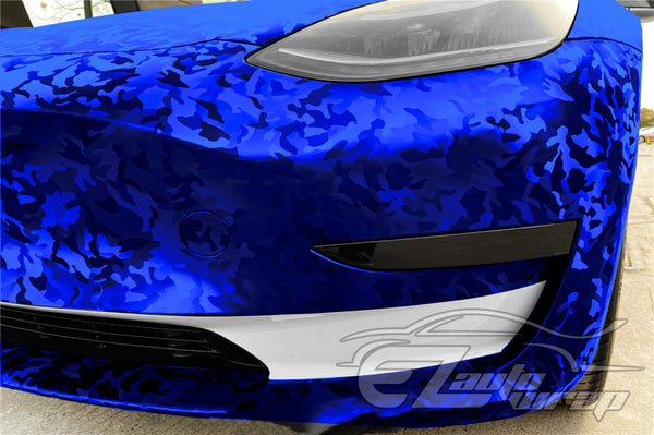 Shadow Gloss Royal Blue Camouflage Vinyl Wrap