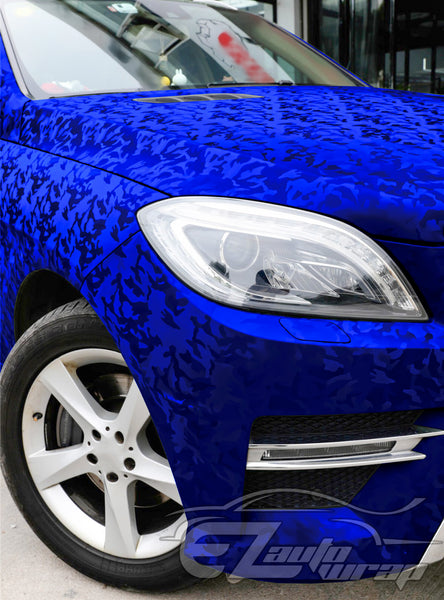 Shadow Gloss Royal Blue Camouflage Vinyl Wrap