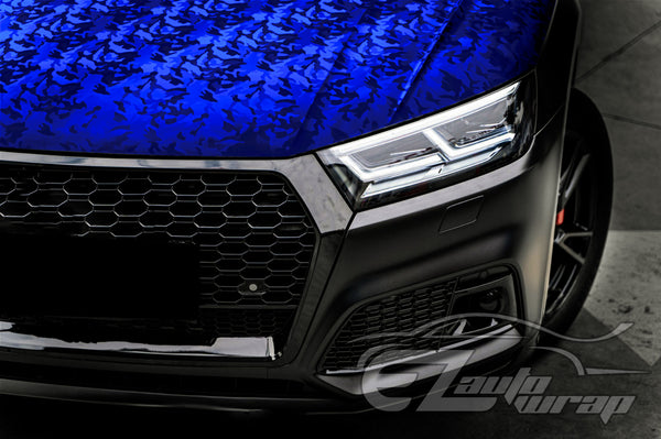 Shadow Gloss Royal Blue Camouflage Vinyl Wrap