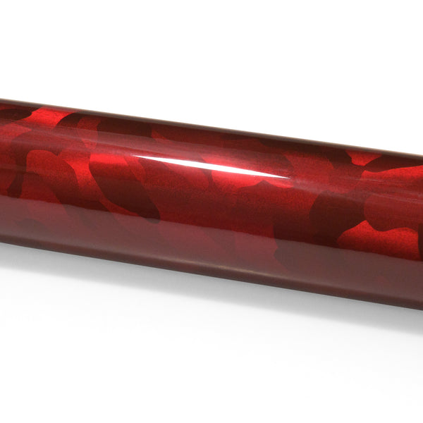 Shadow Gloss Dark Red Camouflage Vinyl Wrap