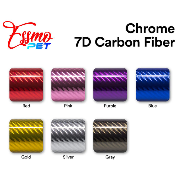PET Chrome 7D Carbon Fiber Gold Vinyl Wrap