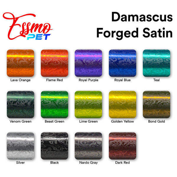 PET Damascus Forged Satin Royal Purple Vinyl Wrap