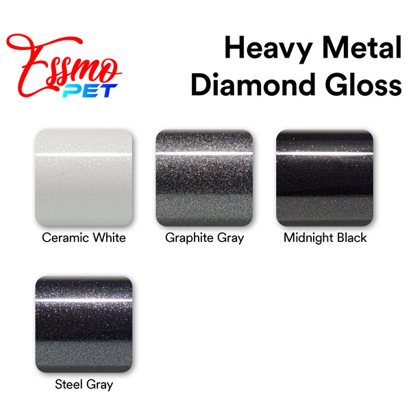 PET Heavy Metal Diamond Gloss Steel Gray Vinyl Wrap