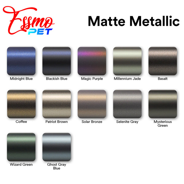 PET Matte Metallic Ghost Gray Blue Vinyl Wrap