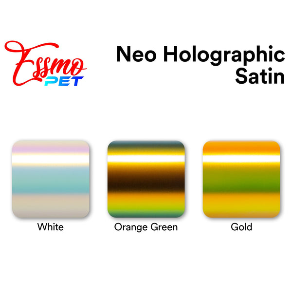 PET Neo Holographic Satin Orange Green Chrome Vinyl Wrap