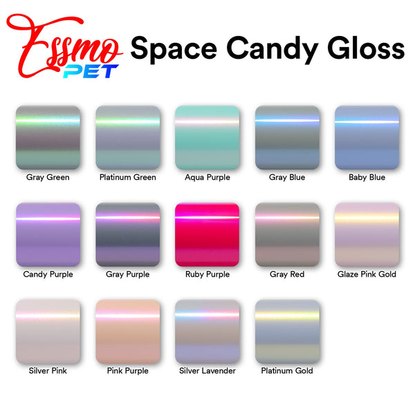 PET Space Candy Gloss Silver Pink Vinyl Wrap