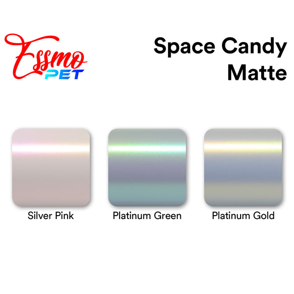 PET Space Candy Matte Platinum Green Vinyl Wrap