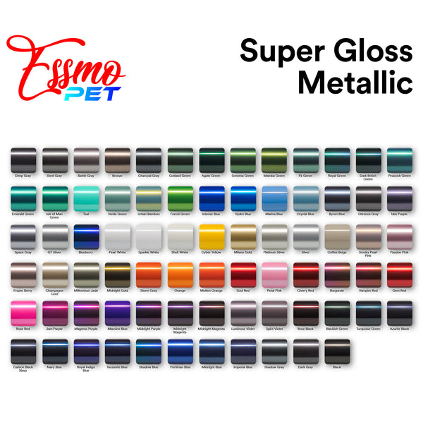 PET Super Gloss Metallic Platinumm Silver Vinyl Wrap