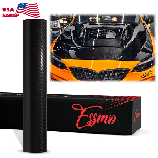 ESSMO™ PPF Paint Protection Film ECO TPU Carbon Fiber Gloss Black Invisible Scratches Shield Wrap DIY