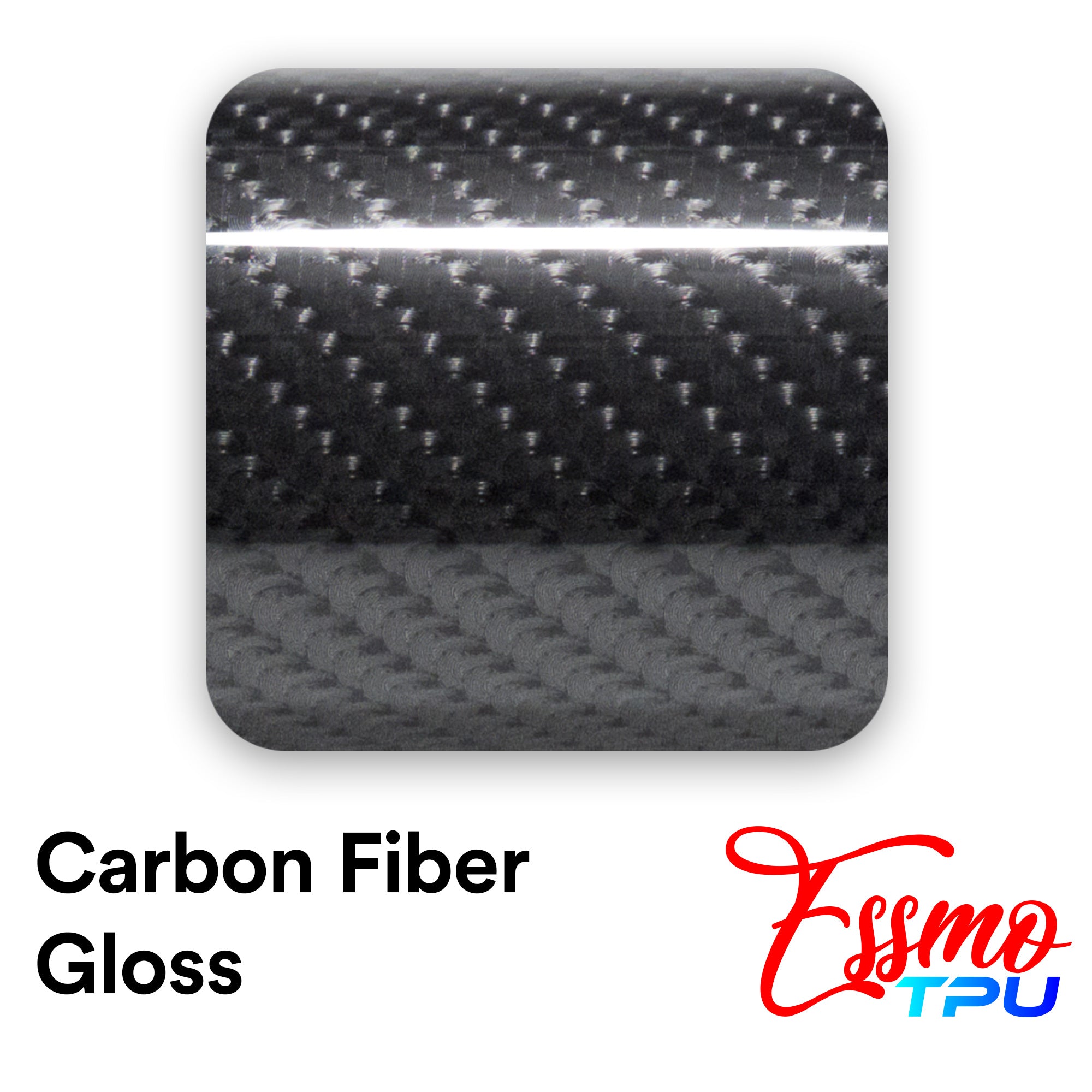 Carbon Fiber Gloss Black Dry Apply PPF TPU Paint Protection Film