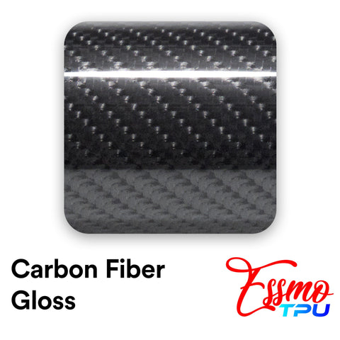 Carbon Fiber Gloss Black Dry Apply PPF TPU Paint Protection Film