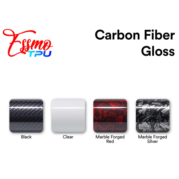 Carbon Fiber Gloss Black Dry Apply PPF TPU Paint Protection Film