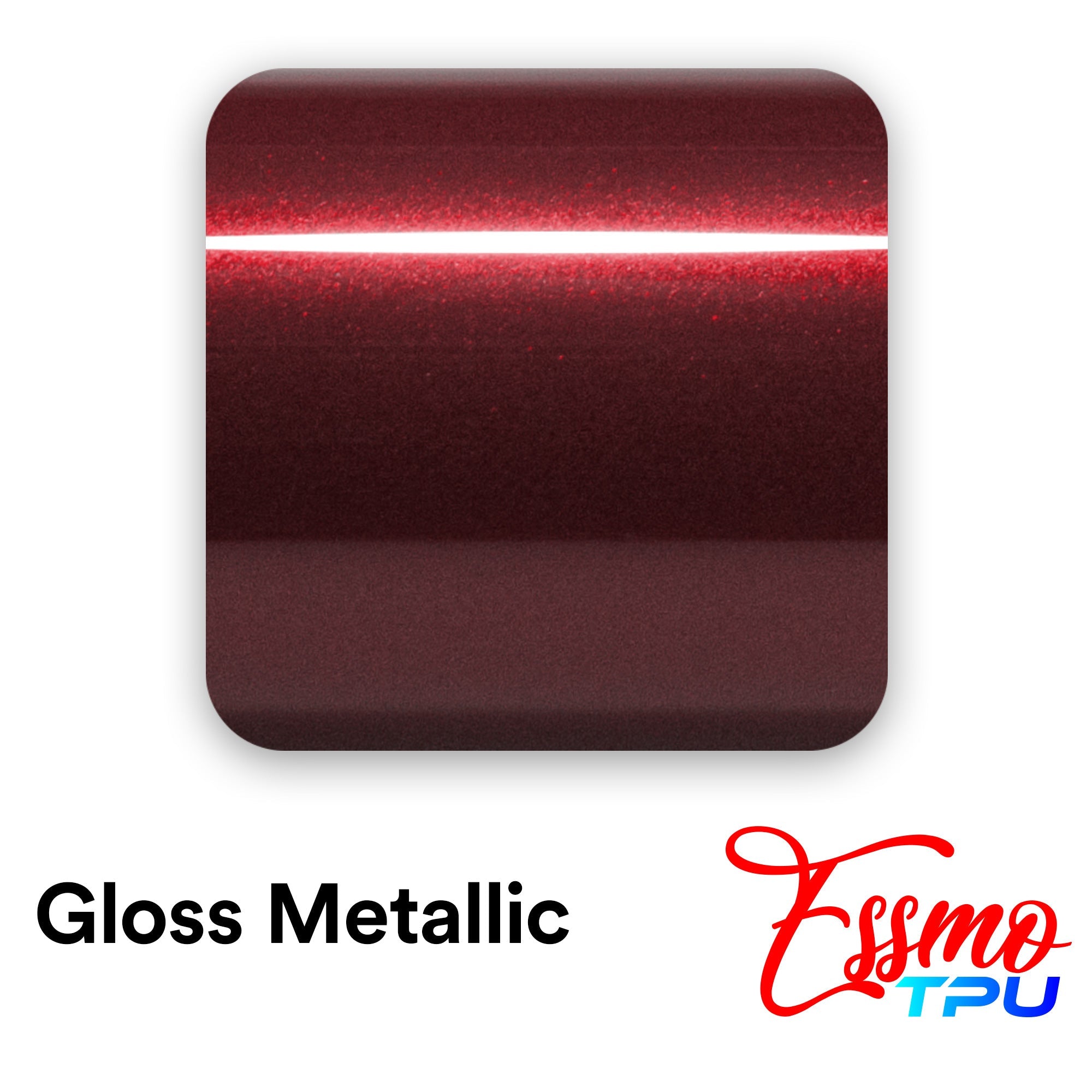 Gloss Metallic Crimson Red Dry Apply PPF TPU Paint Protection Film