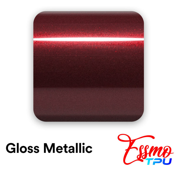 Gloss Metallic Crimson Red Dry Apply PPF TPU Paint Protection Film