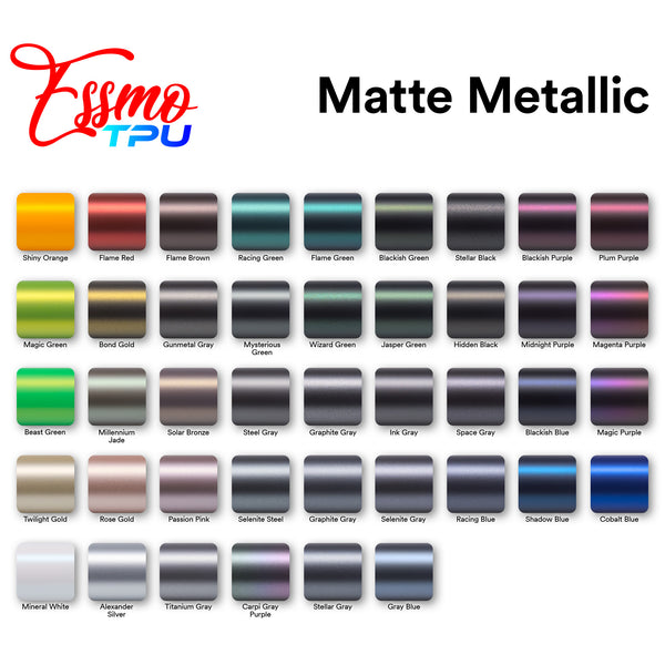 Matte Metallic Gunmetal Gray Dry Apply PPF TPU Paint Protection Film