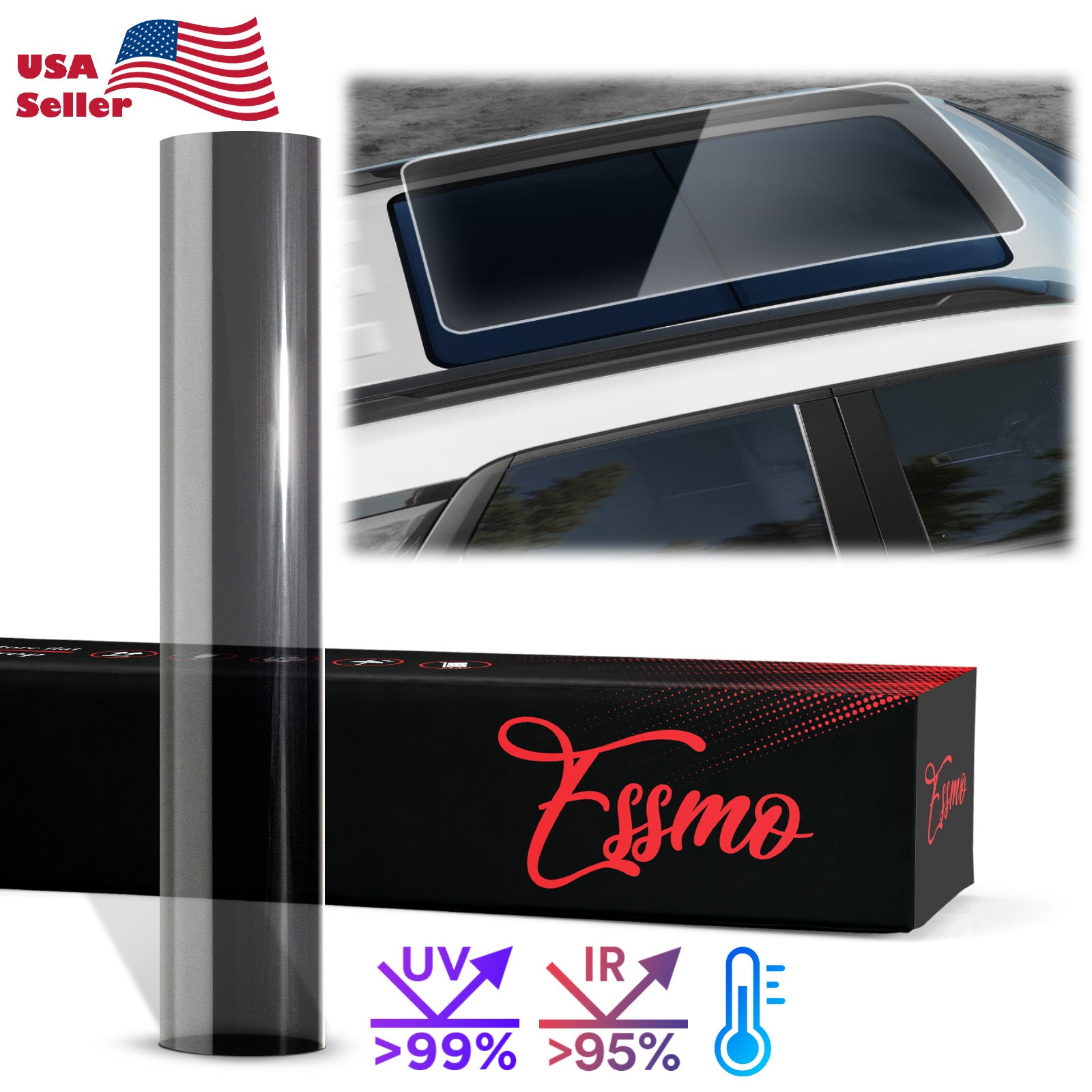 PPF Paint Protection Film ECO Security Black Glass Sunroof Clear Bra VLT70% UV99% Block Windshield