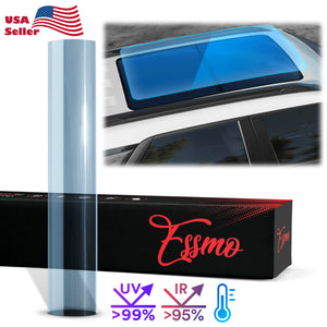 PPF Paint Protection Film Security Light Blue Glass Sunroof Clear Bra VLT70% UV99% Block Windshield