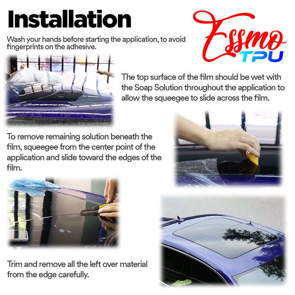 PPF Paint Protection Film Security Uncut for Tesla Glass Sunroof Clear Bra VLT70% UV99% Block Windshield