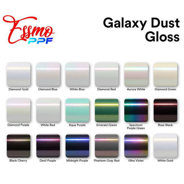 ESSMO™ PPF Paint Protection Film TPU Galaxy Dust Gloss Spectrum Purple Green Full Roll Special Order