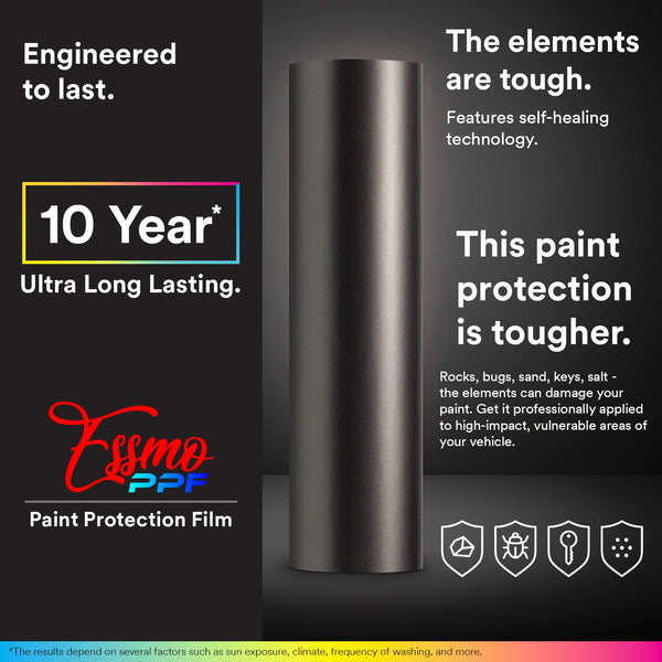 ESSMO™ PPF Paint Protection Film TPU Satin Black Full Roll Special Order