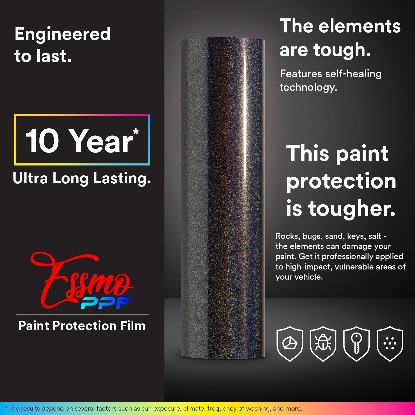 Scatter Essence Foil プロモ PTMEVP EN-026 ESSMO™ PPF Paint Protection Film TPU Laser Flip Gloss White Full