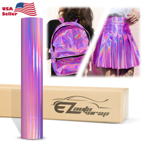 Fabric Holographic Light Purple Cloth Marine Vinyl 54" Wide Plain Weave PU Leather Upholstery