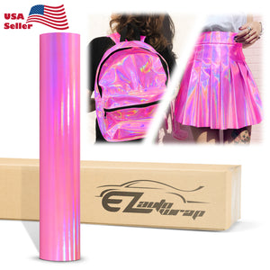 Fabric Holographic Pink Cloth Marine Vinyl 54" Wide Plain Weave PU Leather Upholstery