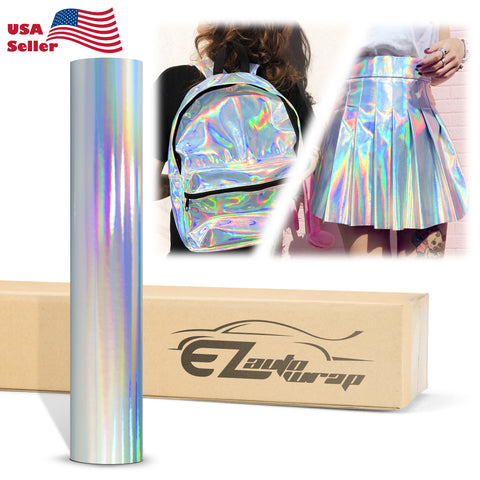 Fabric Holographic Silver Cloth Marine Vinyl 54" Wide Plain Weave PU Leather Upholstery