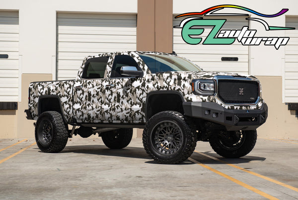 Camouflage Army Gray Vinyl Wrap