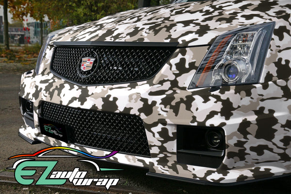 Camouflage Army Gray Vinyl Wrap
