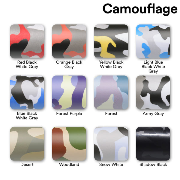 Camouflage Red Black White Gray Vinyl Wrap