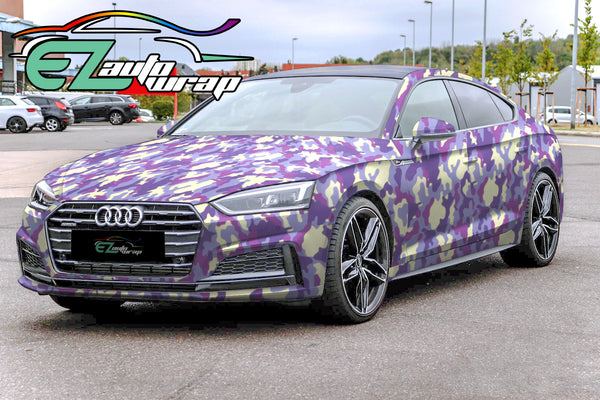 Camouflage Forest Purple Vinyl Wrap