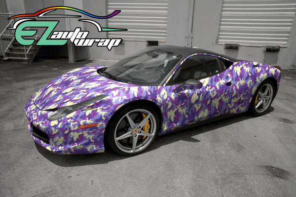 Camouflage Forest Purple Vinyl Wrap