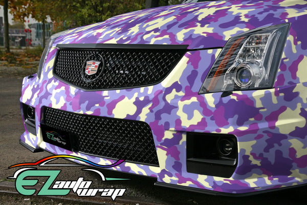 Camouflage Forest Purple Vinyl Wrap