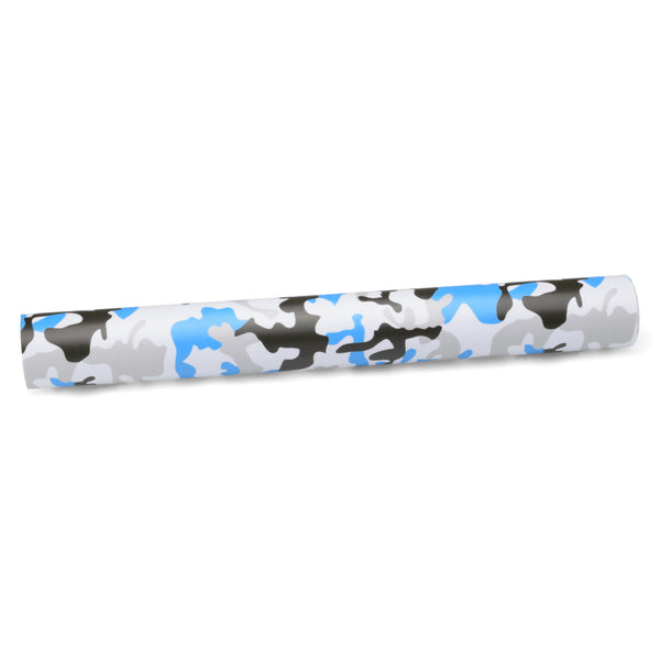 Camouflage Light Blue Black White Gray Vinyl Wrap