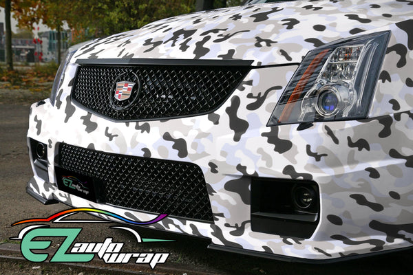 Camouflage Snow White Vinyl Wrap