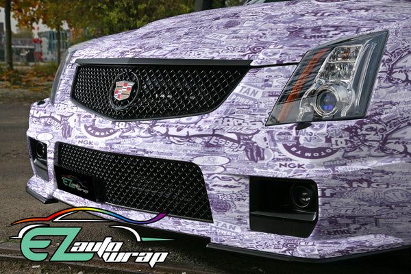 Sticker Bomb Anime Vinyl Wrap #BLACK LK