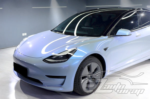 Space Candy Gloss Gray Blue Color Shift Vinyl Wrap