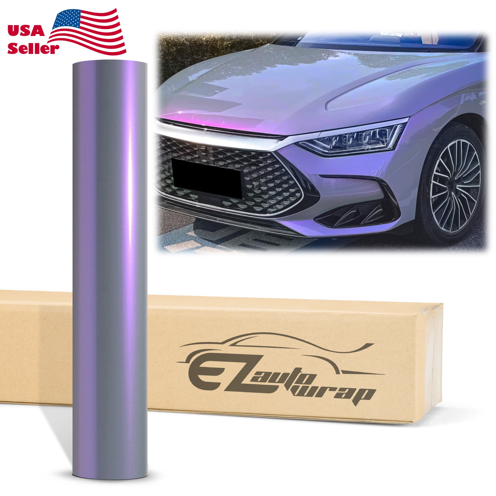 Space Candy Gloss Gray Purple Color Shift Vinyl Wrap