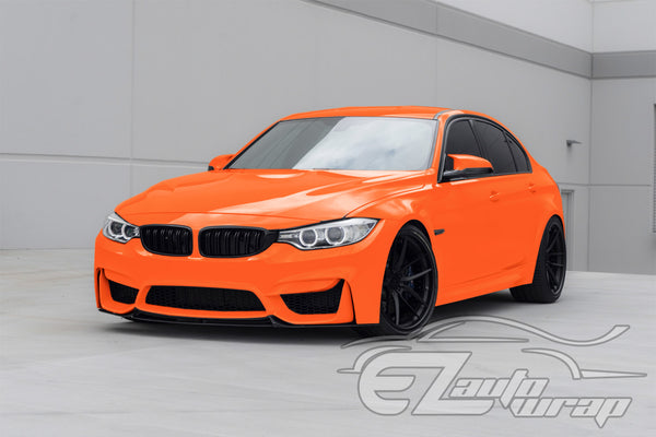 High Gloss Flame Orange Vinyl Wrap