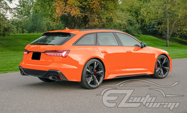 High Gloss Flame Orange Vinyl Wrap