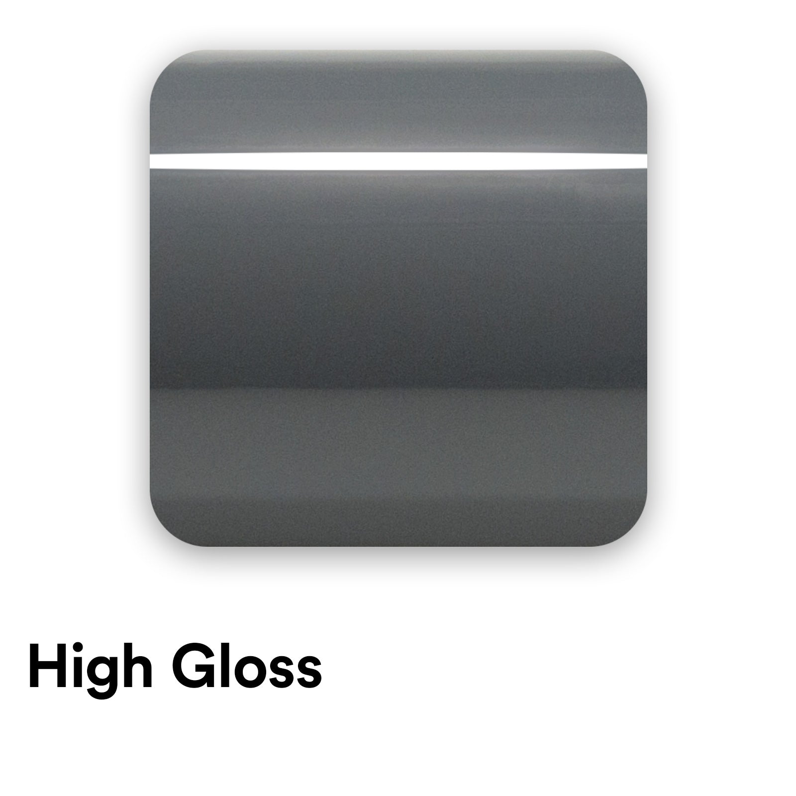 High Gloss Deep Gray Vinyl Wrap